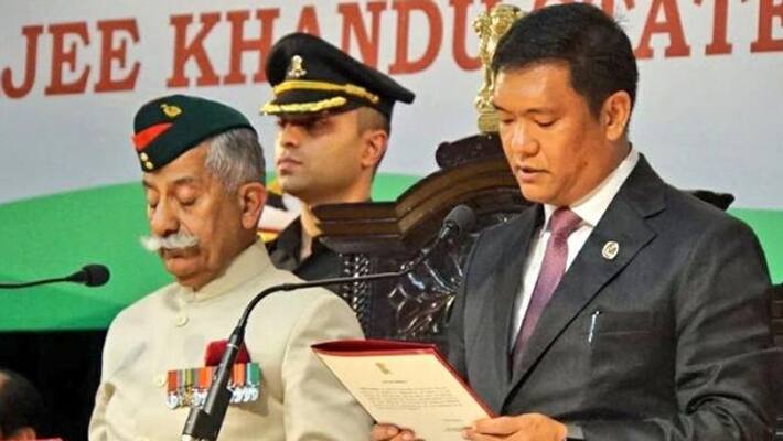 pemakhandu take oath as chief minister of arunachal pradesh pemakhandu take oath as chief minister of arunachal pradesh