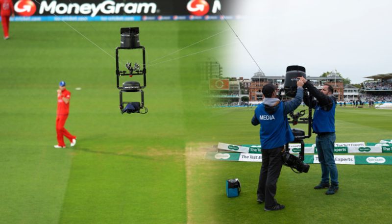 Spider Cams: No cricket aficionado could ever miss the criss-cross moving cameras overhead in a stadium, getting to the viewers an Eagle-eye view of the match and the spectators. It runs of strong steel wires bound from one end to the other end of the stadium. This camera, controlled by a remote, shows the activities in the stadium. This camera is used to help umpires or the broadcast.