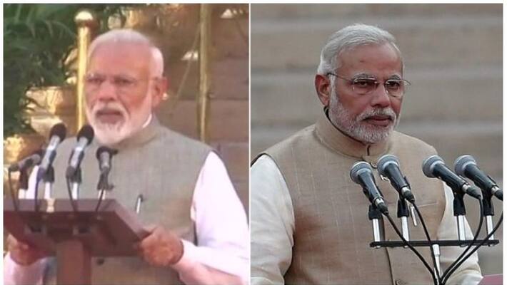 modi's kurtha in 2014, 2019 swearing ceremony modi's kurtha in 2014, 2019 swearing ceremony