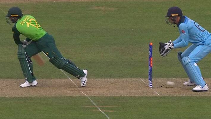 Quinton de Kock Catch Video: South African Wicket-Keeper Pulls Off a Spectacular Catch to Dismiss Soumya Sarkar During BAN vs SA ICC Cricket World Cup 2019 Match Quinton de Kock Catch Video: South African Wicket-Keeper Pulls Off a Spectacular Catch to Dismiss Soumya Sarkar During BAN vs SA ICC Cricket World Cup 2019 Match