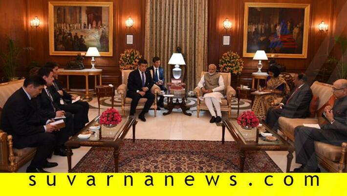 PM Modi holds wide ranging talks with Kyrgyzstan President Jeenbekov PM Modi holds wide ranging talks with Kyrgyzstan President Jeenbekov