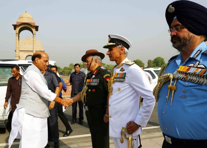 Singh was seen interacting with Air Chief Marshal BS Dhanoa, Army Chief Genreal Bipin Rawat and Chief of the Naval Staff Admiral Karambir Singh. Singh’s another challenge will be to ensure peace and tranquillity along the frontier with China while developing required military infrastructure to deal with any possible Chinese hostility.