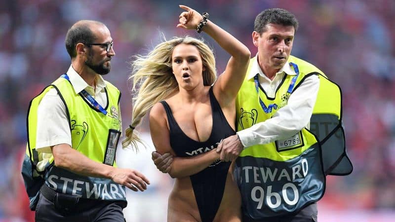 Champions League final pitch invader Why scantily clad Russian model interrupted Tottenham vs Liverpool clash
