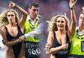model ran on pitch during last Champions League Final wearing swimsuit