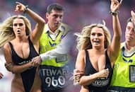 model ran on pitch during last Champions League Final wearing swimsuit