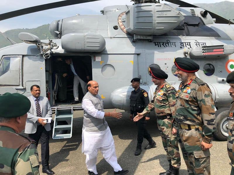 Later, the defence minister visited the Indian Army personnel in Srinagar