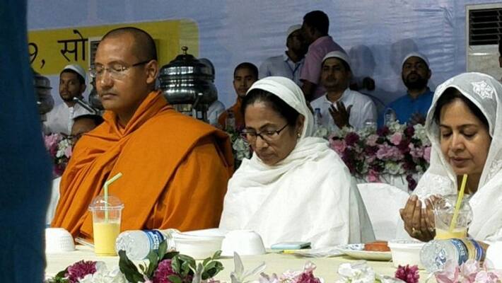 Mamata Banerjee is in KMC Iftar Party Mamata Banerjee is in KMC Iftar Party