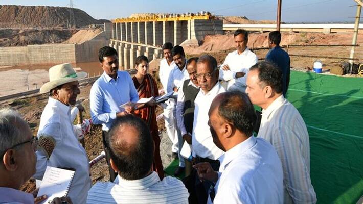 telangana cm kcr observed rampur pumphouse works telangana cm kcr observed rampur pumphouse works