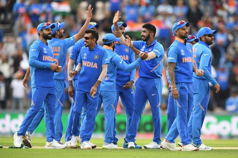 Indian players congratulate Bumrah