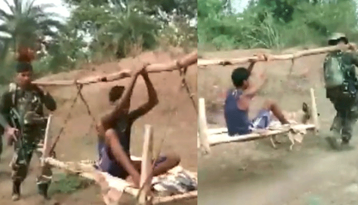 CRPF saves 13-year-old boy in Gumodi village, who suffering with jaundice CRPF saves 13-year-old boy in Gumodi village, who suffering with jaundice