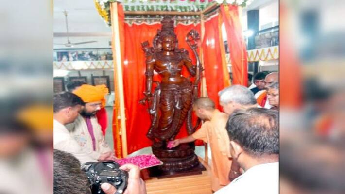 Uttar Pradesh CM Yogi Adityanath has unveiled the Ram Statue in Ayodhya Uttar Pradesh CM Yogi Adityanath has unveiled the Ram Statue in Ayodhya