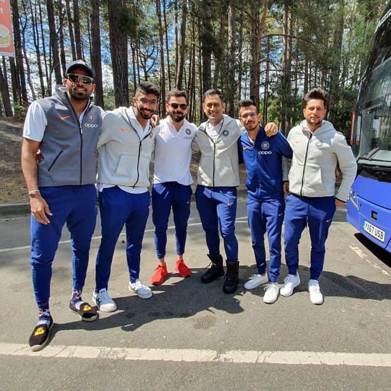 Indian players pictured during their travel to London from Southampton