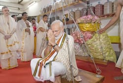 Prime Minister Narendra Modi offers prayers at Guruvayur Sri Krishna temple in Kerala