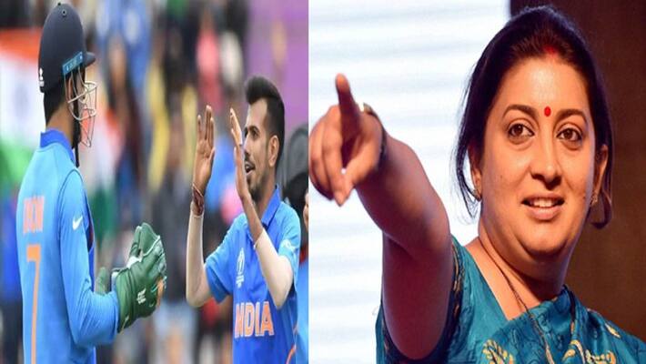 world cup 2019: central minister smruthi irani supports ms dhoni world cup 2019: central minister smruthi irani supports ms dhoni