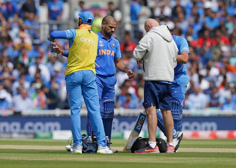 Shikhar was hit on the thumb by a Pat Cummins delivery. He required medical attention. But, he defied pain to score a century. Later, he did not come on to field