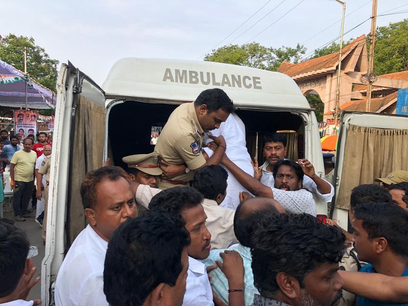 మల్లు భట్టి విక్రమార్క అరెస్టు: నిమ్స్ కు తరలింపు