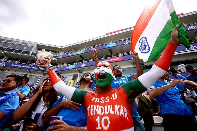 Indian cricket fans enjoy the match at The Oval