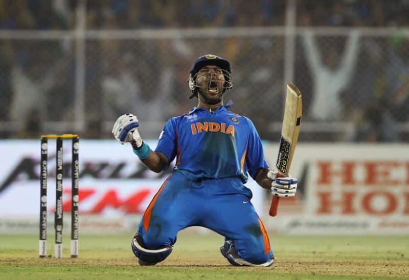 Yuvraj (57 not out) vs Australia, ICC World Cup 2011 quarter-final, March 24, 2011. Yuvraj's knock put Australia out of the tournament, ending their winning streak in World Cups. He and Suresh Raina (34 not out) rescued India from 1875 while chasing 261. Earlier, he had taken two wickets in the match.
