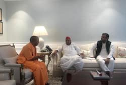 Uttar Pradesh Chief Minister Yogi Adityanath Visits Mulayam Singh Yadav; Akhilesh & Estranged Uncle Shivpal also present