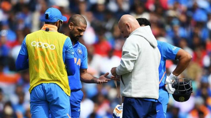 CWC 2019: Shikhar Dhawan ruled out for three weeks with thumb fracture CWC 2019: Shikhar Dhawan ruled out for three weeks with thumb fracture