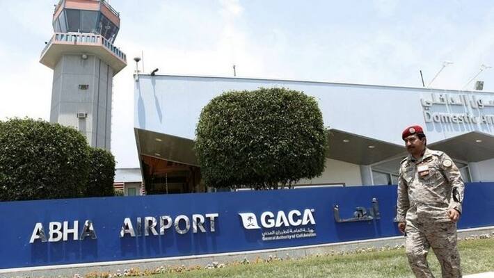 Arab coalition intercepts Houthi drone targeting Abha airport Arab coalition intercepts Houthi drone targeting Abha airport