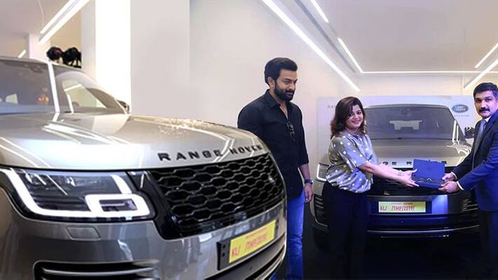 Actor Prithviraj bought new range rover vogu suv Actor Prithviraj bought new range rover vogu suv