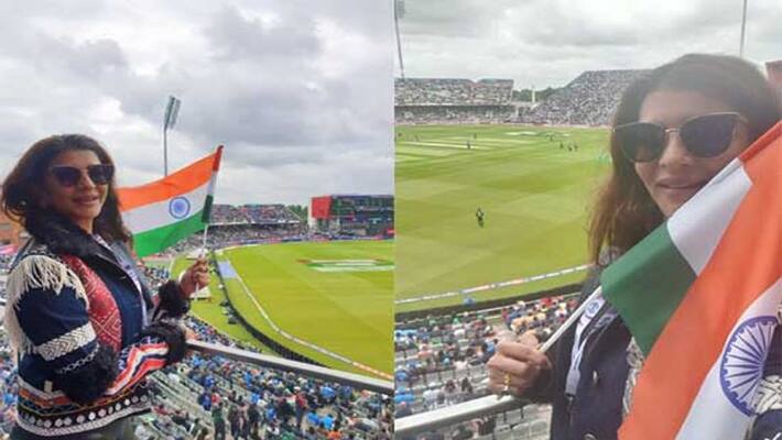Manchu Lakshmi at Manchester for IND VS PAK match Manchu Lakshmi at Manchester for IND VS PAK match