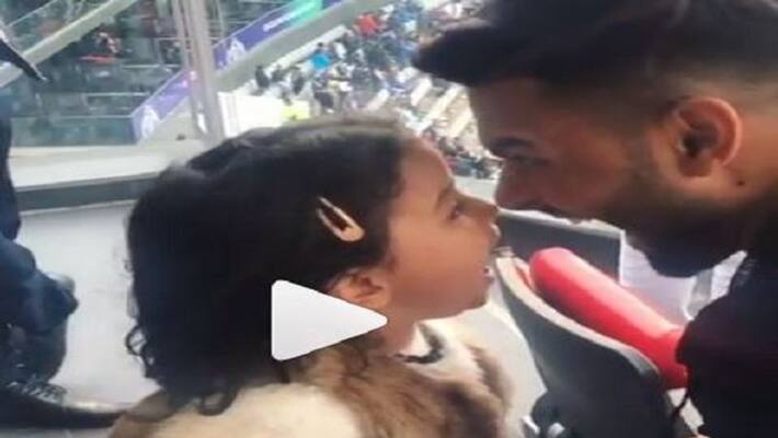 world cup 2019: Dhoni's daughter Ziva and Rishabh Pant celebrations in manchester world cup 2019: Dhoni's daughter Ziva and Rishabh Pant celebrations in manchester