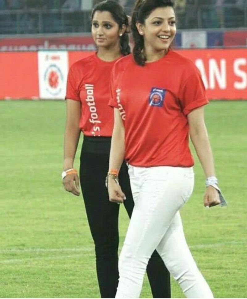 స్పోర్ట్స్ ఈవెంట్ లో సానియా మీర్జాతో కాజల్