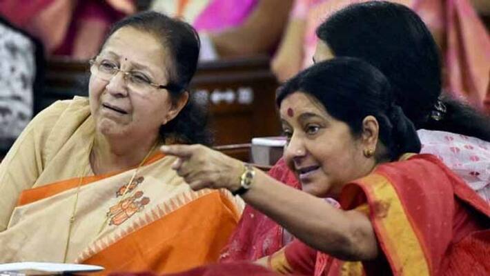 BJP Veterans sushma swaraj and sumitra mahajan Put In Retirement mode BJP Veterans sushma swaraj and sumitra mahajan Put In Retirement mode