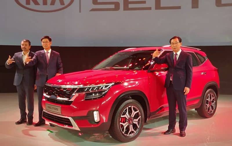First kia seltos suv car rolls out from Anantapur manufacturing unit