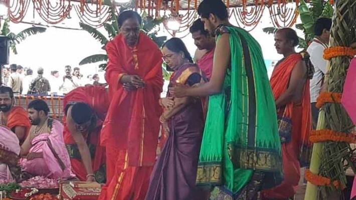 telangana cm kcr reached medigadda telangana cm kcr reached medigadda