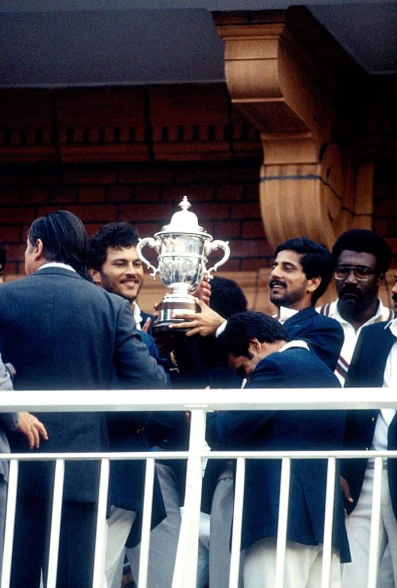 Indian players celebrate with the trophy