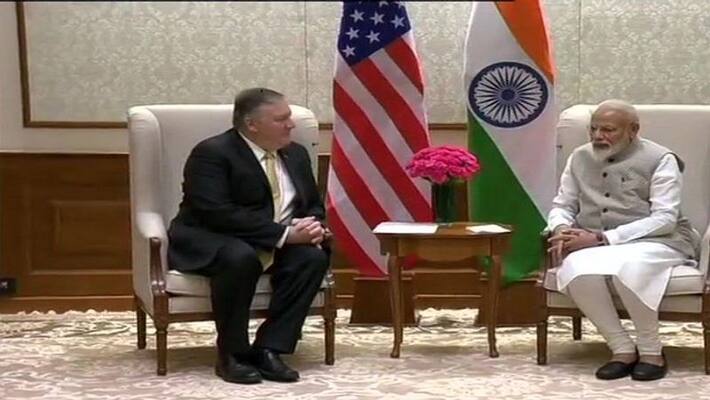 US Secretary of State Mike Pompeo Meets PM Modi US Secretary of State Mike Pompeo Meets PM Modi