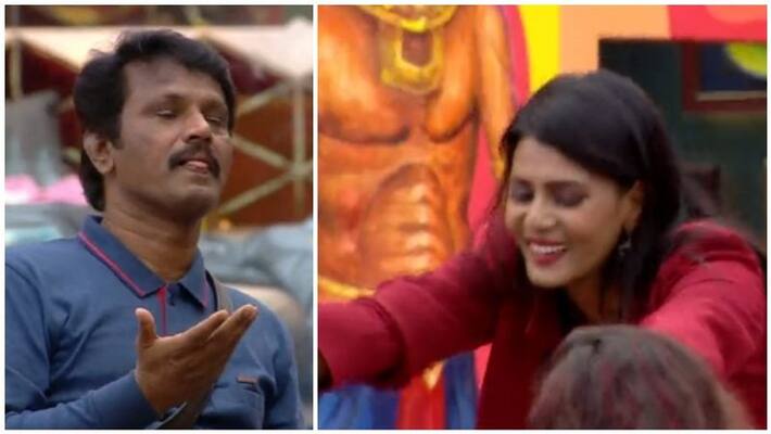 meera mithun going to hug director cheran meera mithun going to hug director cheran
