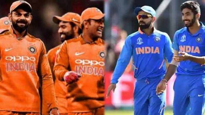 World Cup 2019:controversy on team india orange colour jersey World Cup 2019:controversy on team india orange colour jersey