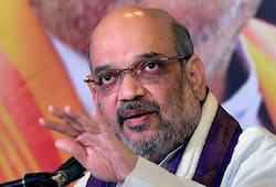 Amit shah met martyred SHO Arshad khan family in Anantnag