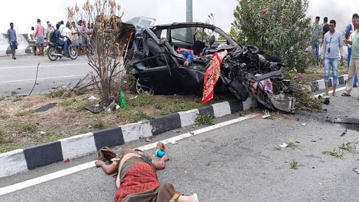 three dead, three injured in road accident in kamareddy district three dead, three injured in road accident in kamareddy district