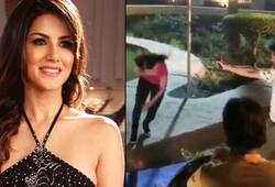 Sunny Leone falls unconscious after getting shot by gun at film set