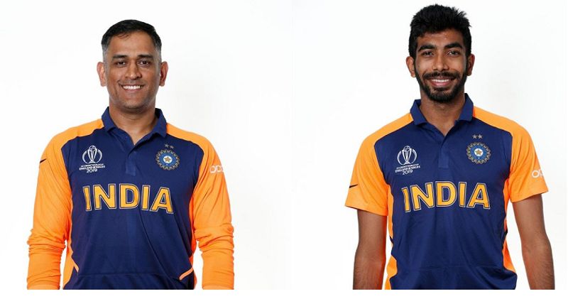 World cup 2019 team India players with new orange jersey