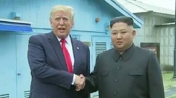 US President Donald Trump meet to Kim jong in North Korean territory