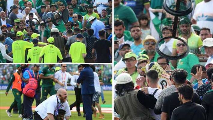 icc world cup 2019: fight between pakistan and afganistan fans icc world cup 2019: fight between pakistan and afganistan fans