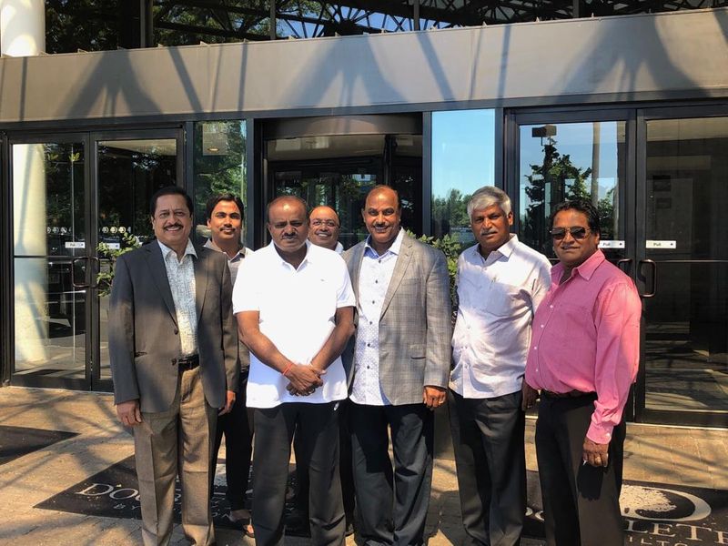 karnataka cm hd kumaraswamy in usa new jersey photo gallery