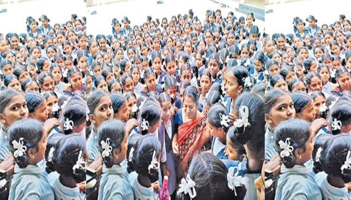 students cried for principal in ramagiri students cried for principal in ramagiri