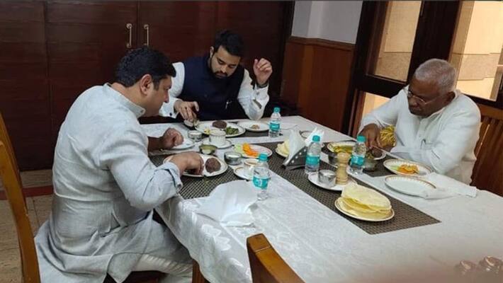 Prajwal Revanna Had Lunch With Tumkur MP GS Basavaraj Who Defeated HD Deve Gowda LS Elections Prajwal Revanna Had Lunch With Tumkur MP GS Basavaraj Who Defeated HD Deve Gowda LS Elections