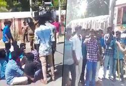 Tamil Nadu students stage road roko protest not getting laptops