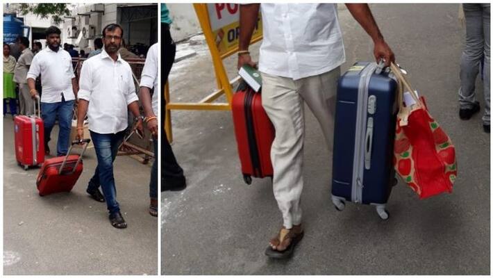 Minister gives suitcase and special gift to all Minister gives suitcase and special gift to all