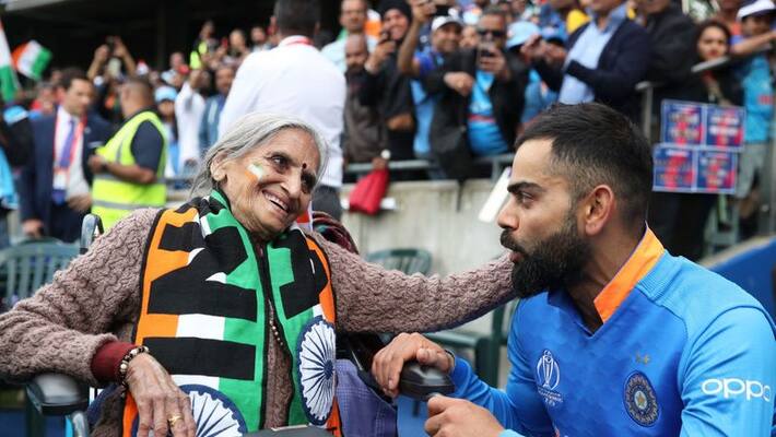 world cup 2019: Virat Kohli Keeps His Promise, Arranges ind vs sl match Tickets For Charulata Patel world cup 2019: Virat Kohli Keeps His Promise, Arranges ind vs sl match Tickets For Charulata Patel