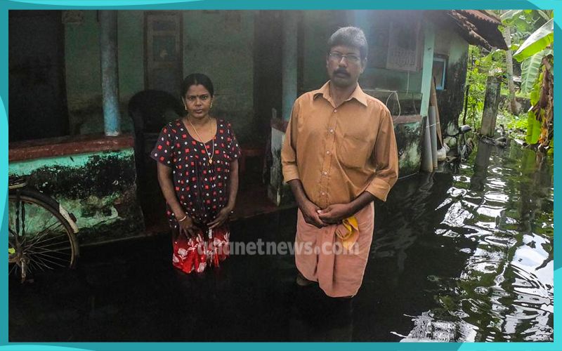 stream blocked for the road at tripunithura twenty families lives in danger situation