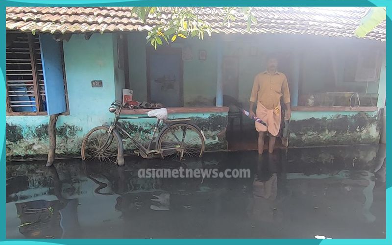 stream blocked for the road at tripunithura twenty families lives in danger situation